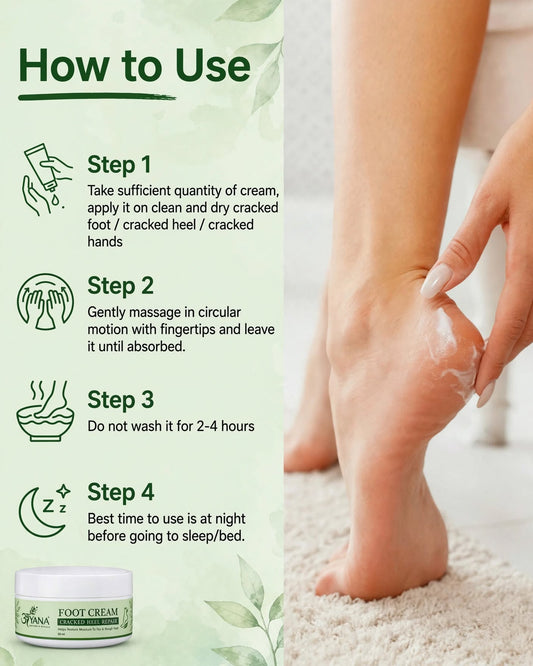 AYANA Foot Cream for Cracked Heels – Moisturizing Cream for Dry, Rough Feet | 50 ml